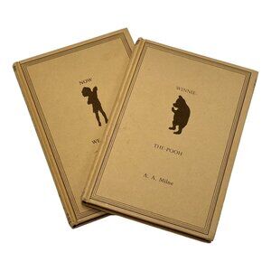 Winnie the Pooh Lot 2 AA Milne Childrens Book Now We Are Six HC 1986